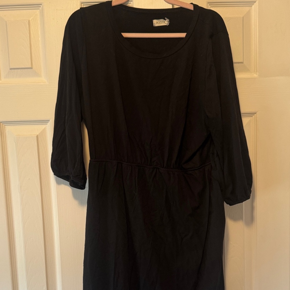 Roolee Elegant Black Long Sleeve Dress